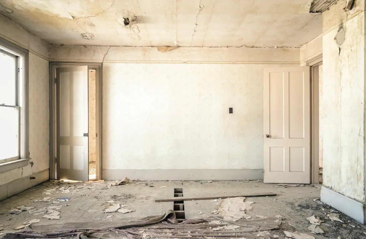 Waste disposal crew managing a cleanout project in West New York